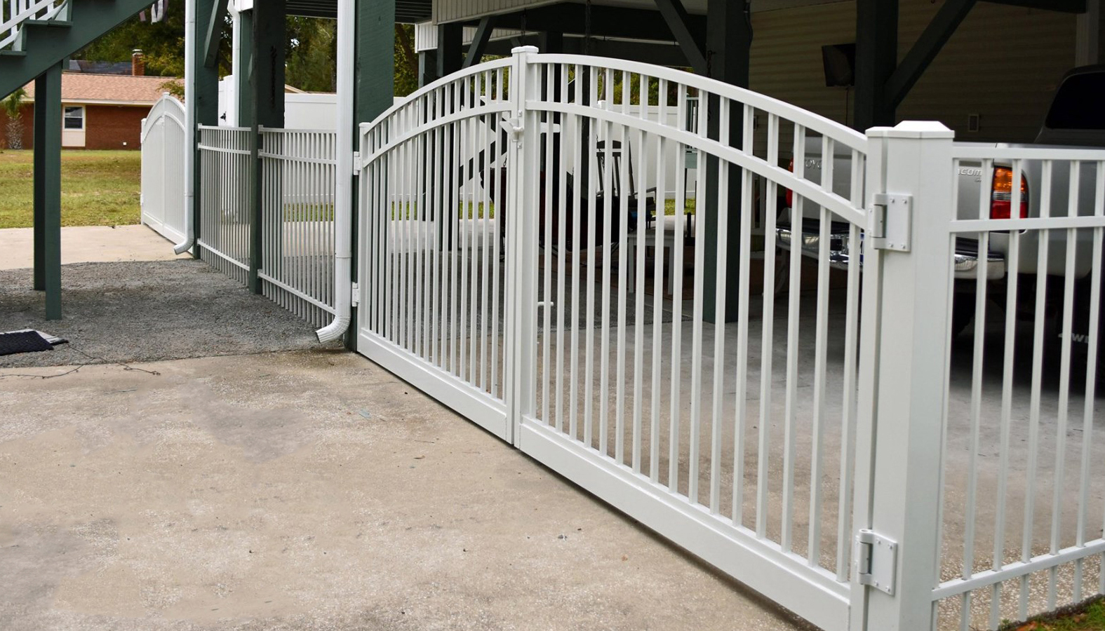 Fence and gate shown in Mr. Fence It's existing work gallery