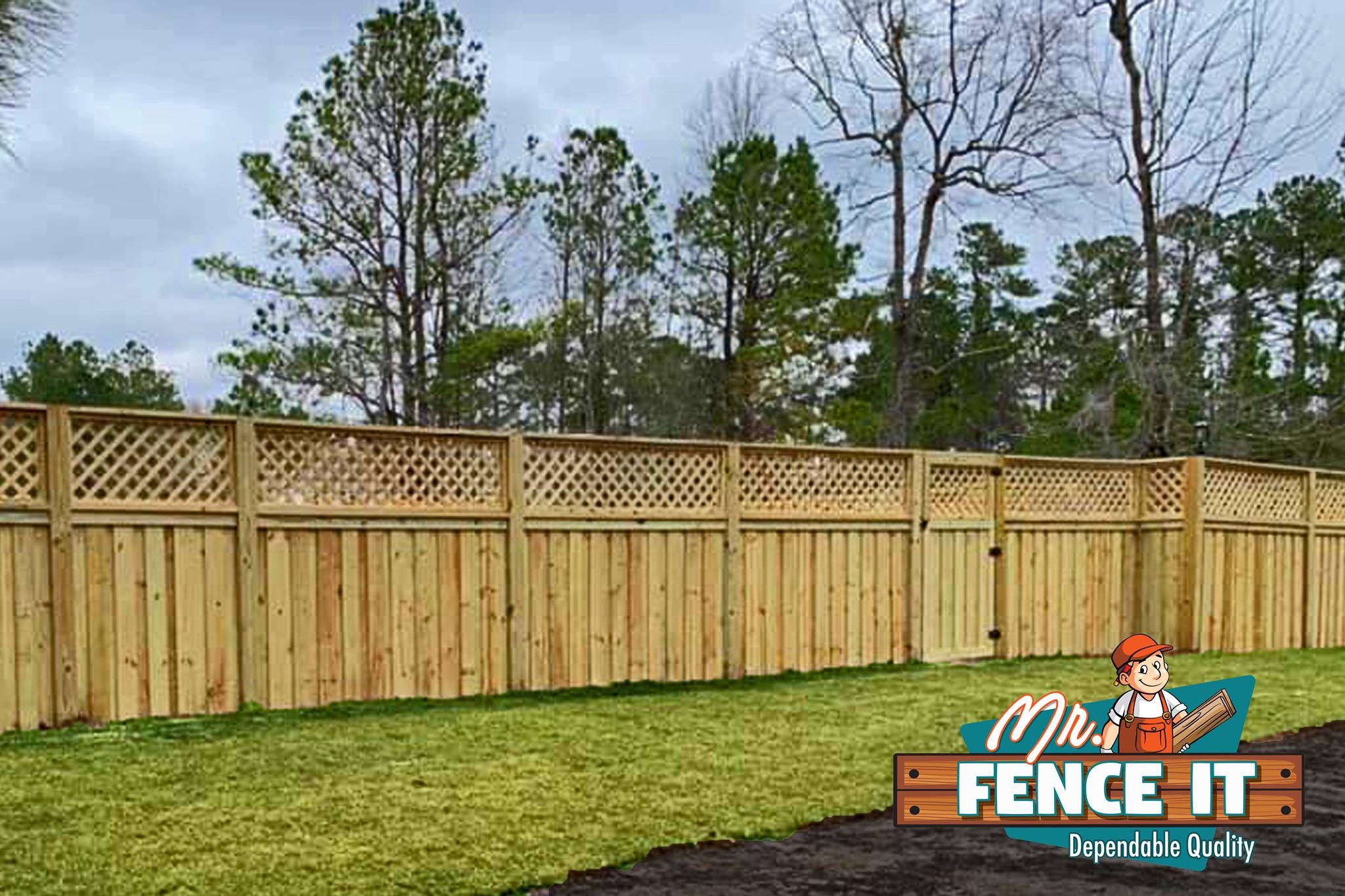 Wood privacy visual from the company website